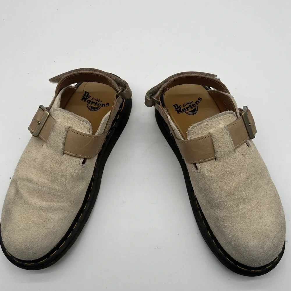 Dr Martens Jorge II Beige Suede Slingback Mule Sandals Mens 9 Womens 10 UK 8